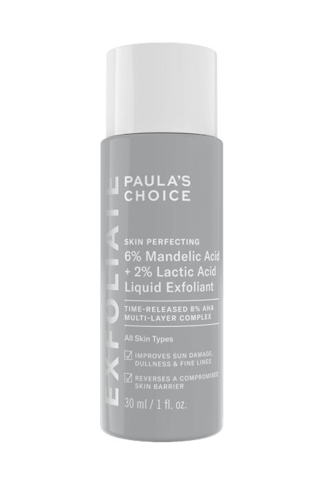 Skin Perfecting 6% Mandelic Acid + 2% Lactic Acid Liquid Exfoliant Travel Size