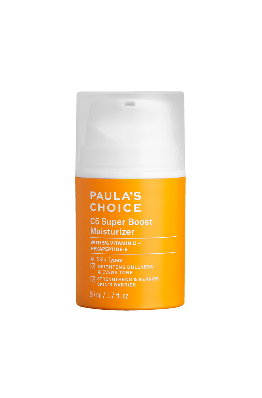  Paula's Choice C5 Super Boost Moisturizer with 5% Vitamin C &  Squalane, Daily Face Lotion for Discoloration, Uneven Tone, Fine Lines &  Acne-Prone Skin, Fragrance-Free & Paraben-Free 1.7 Fl Oz. 