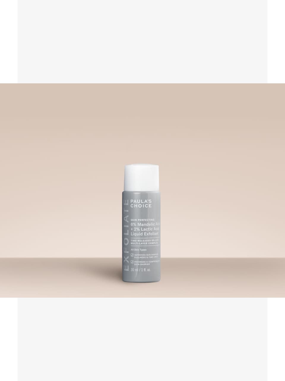 Skin Perfecting 6% Mandelic Acid + 2% Lactic Acid Liquid Exfoliant Travel Size